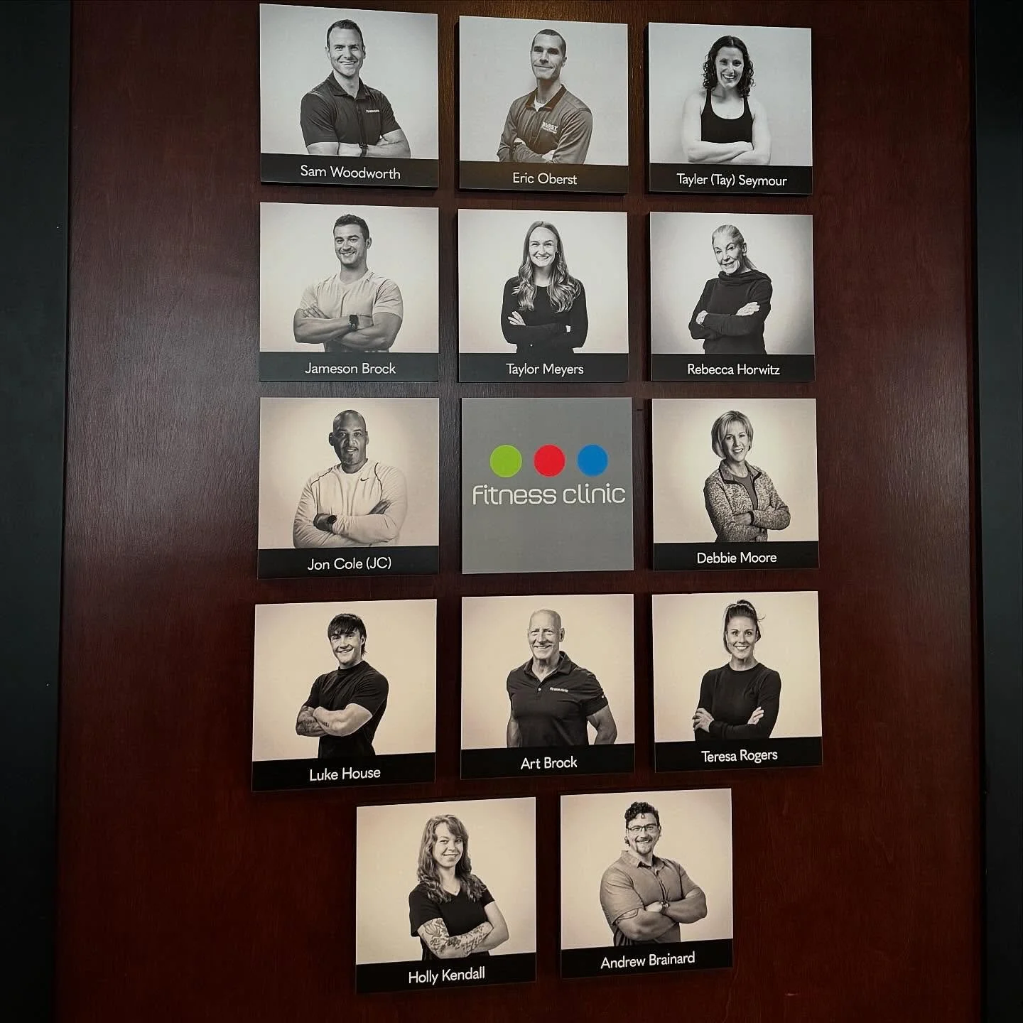 This wall represents the heart of The Fitness Clinic. 💪 Our trainers, physical therapy team, and massage therapy support work together every day to care for our clients &mdash; not just pushing performance, but prioritizing longevity, recovery, and 