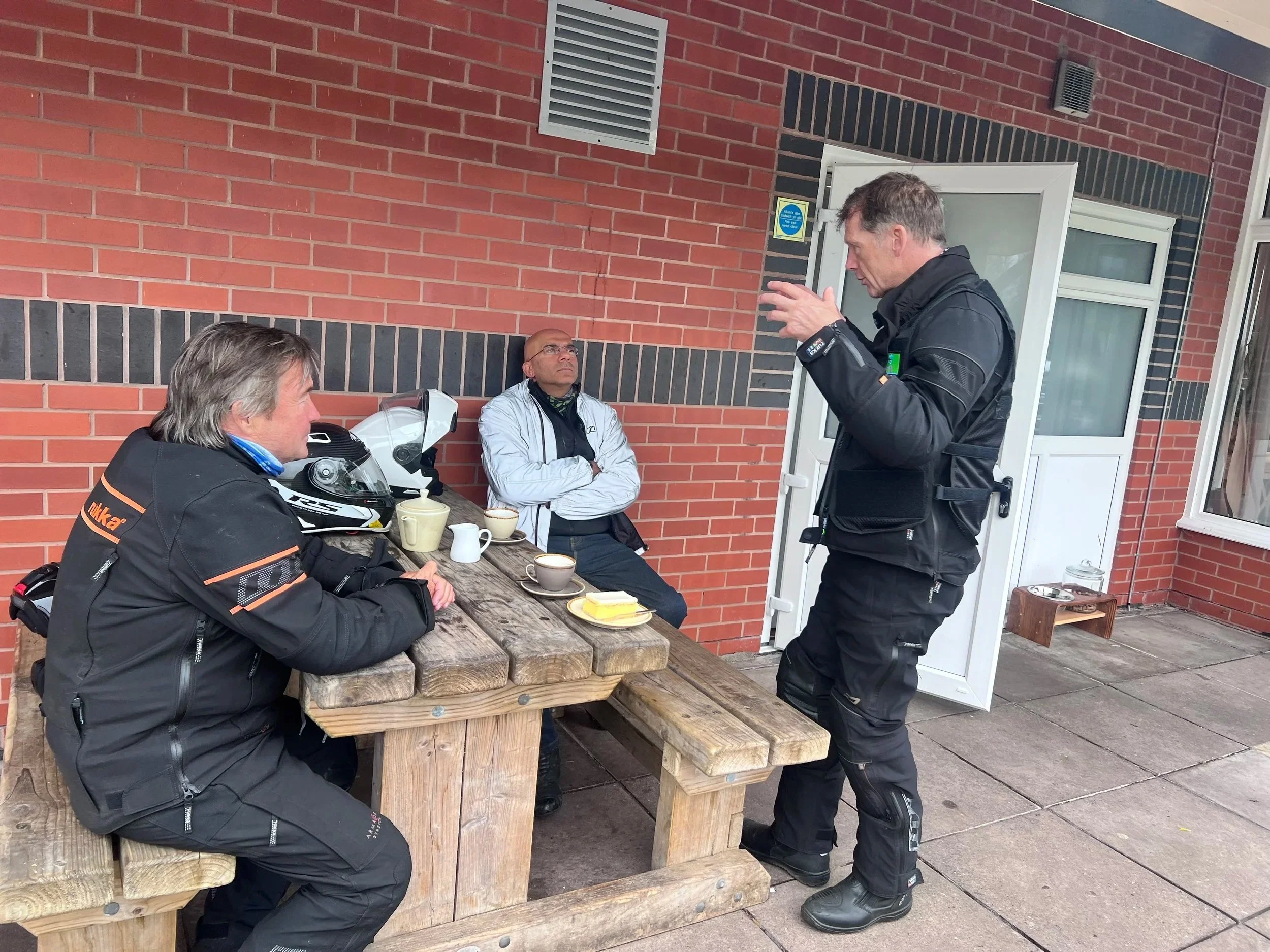 Advanced Motorcycle Training - Wales Rider Development Tour - Riders receiving feedback 