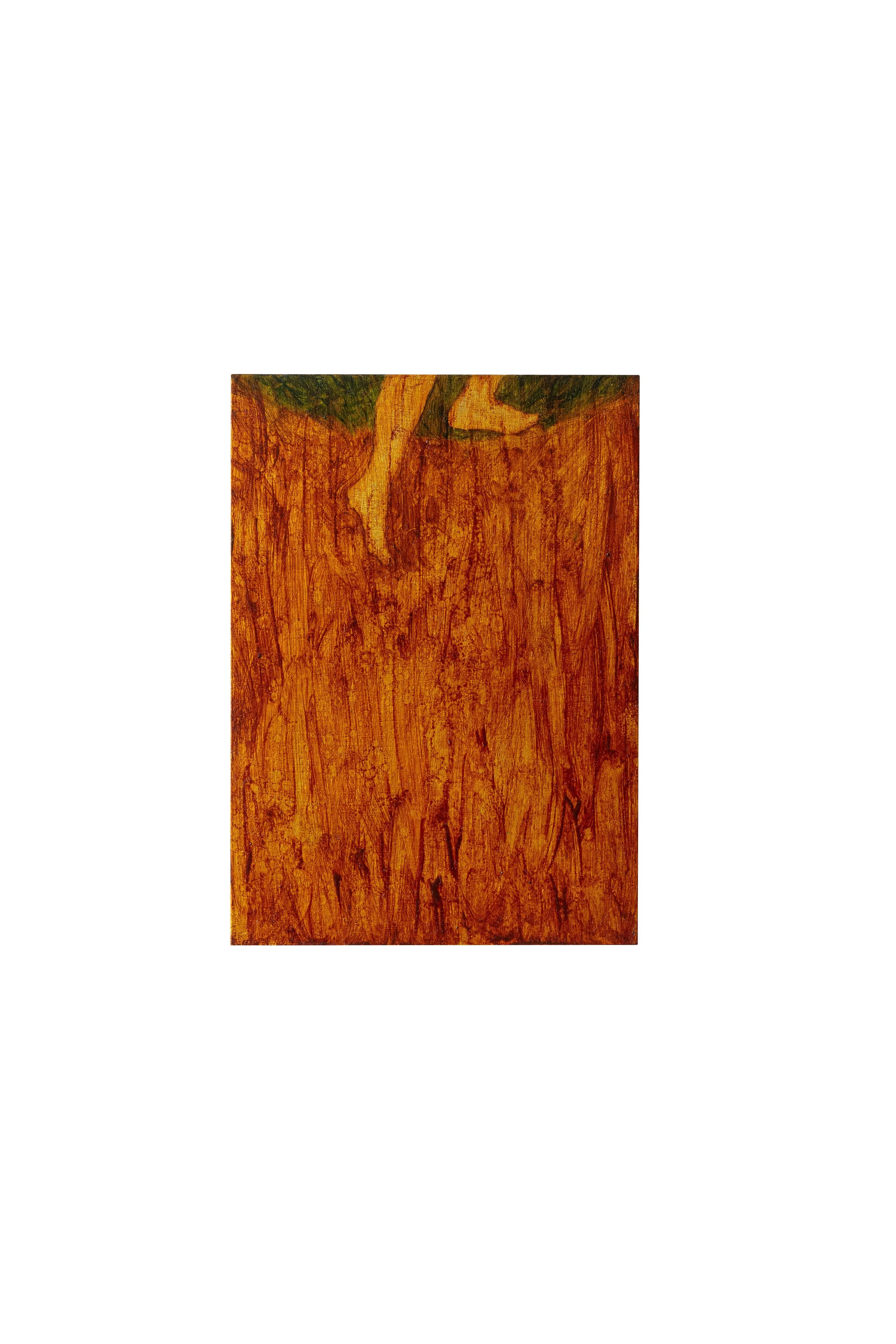 Luminary, Oil and metal leaf on board, 7 x 5  in, 2025