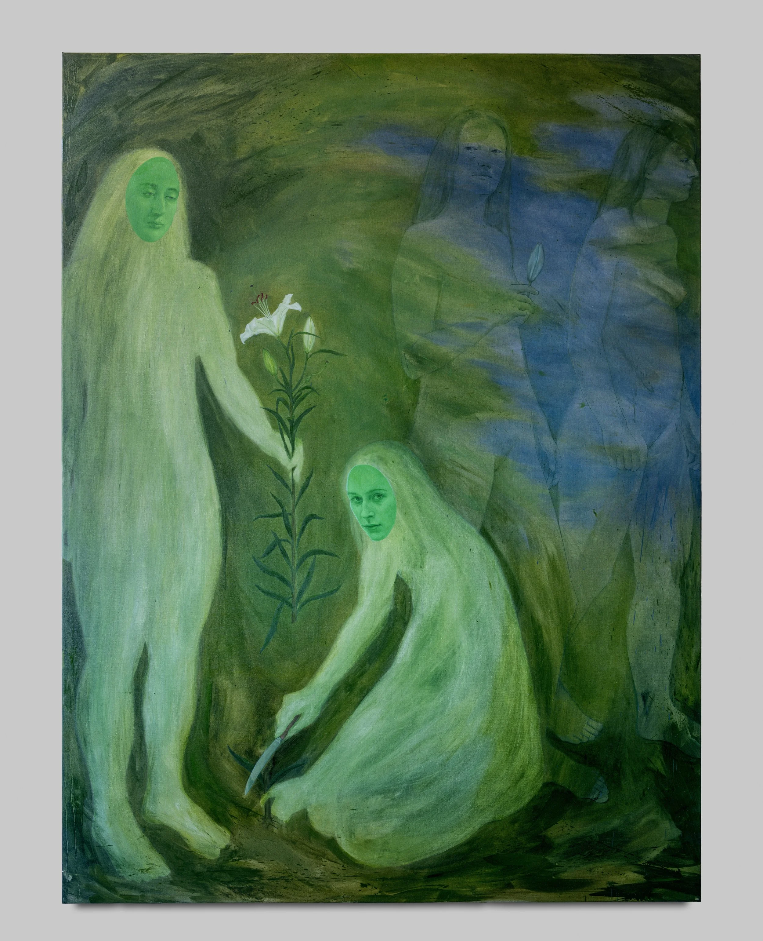 The lily pickers, oil on linen, 185 x 140 cm, 2025