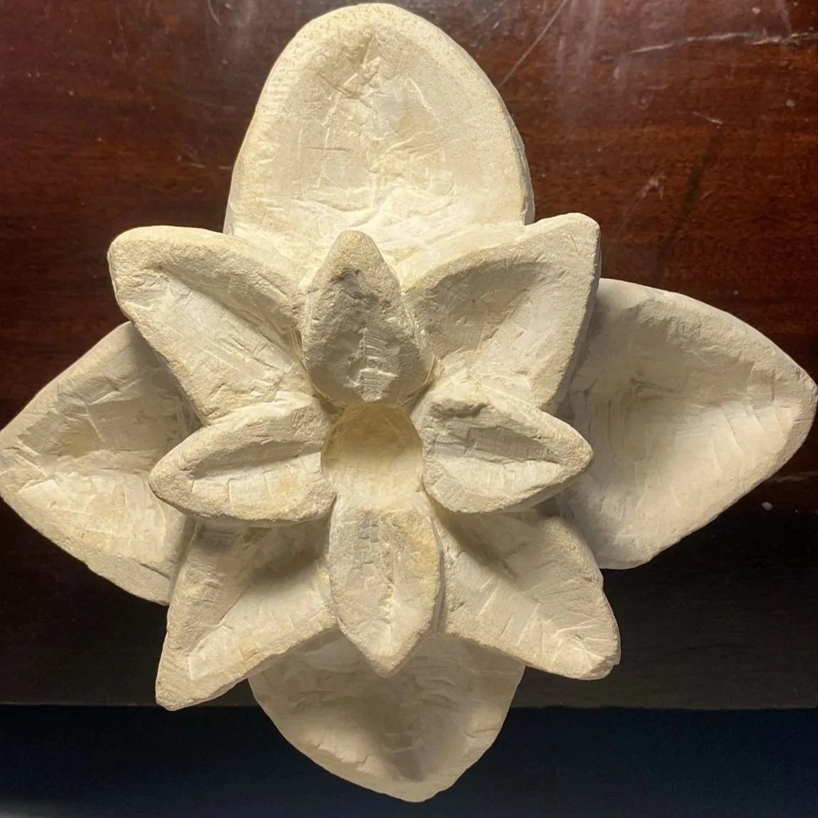 Subject : Sculpture Lotus flower-
Medium : Portland Limestone-
Year : 2025