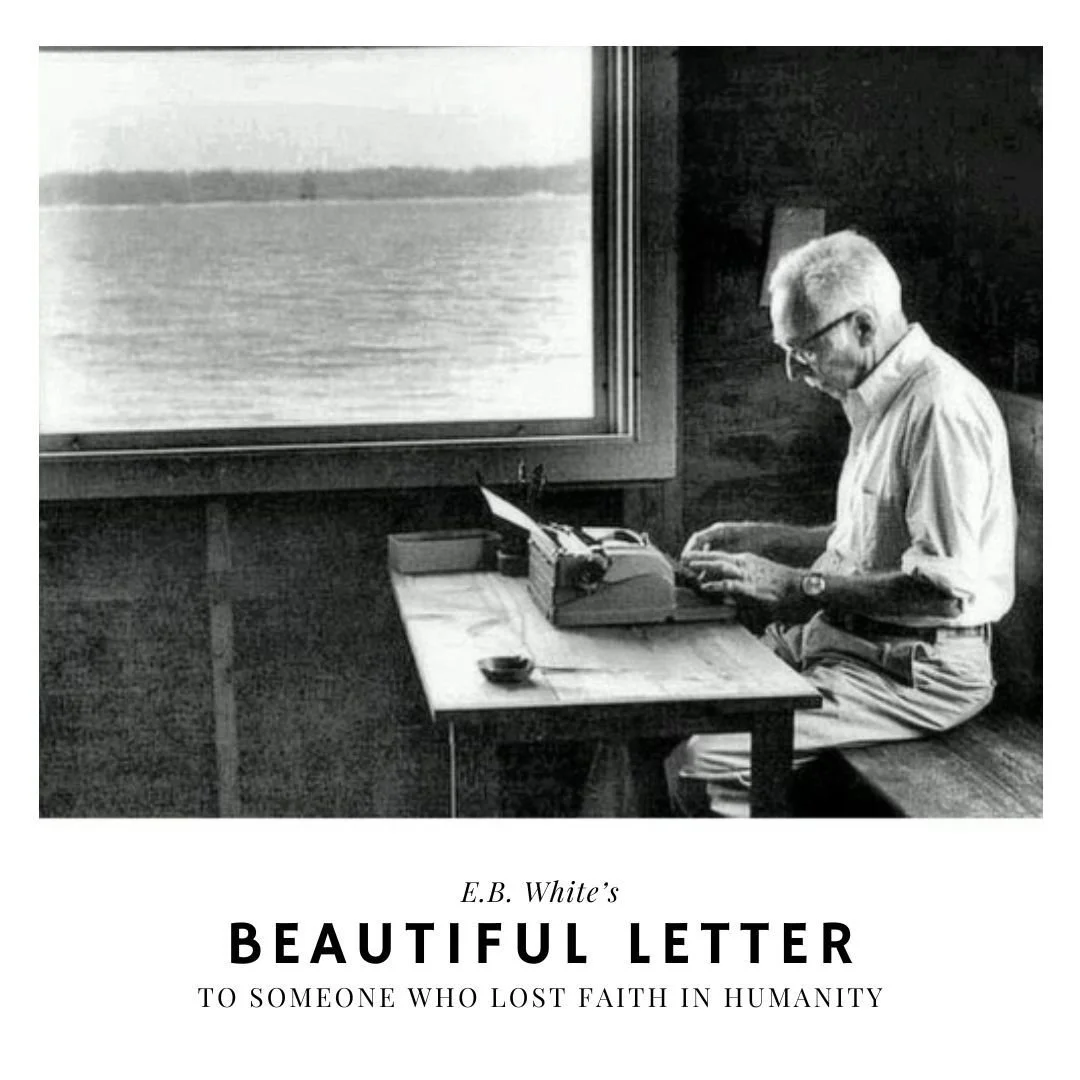 ➡️In March of 1973, a person sent a letter to the great E. B. White, expressing his bleak hope for humanity.

White&rsquo;s beautiful reply, found in Letters of Note, attempts to raise the man&rsquo;s spirits.☀️

It's as relevant today as it was more