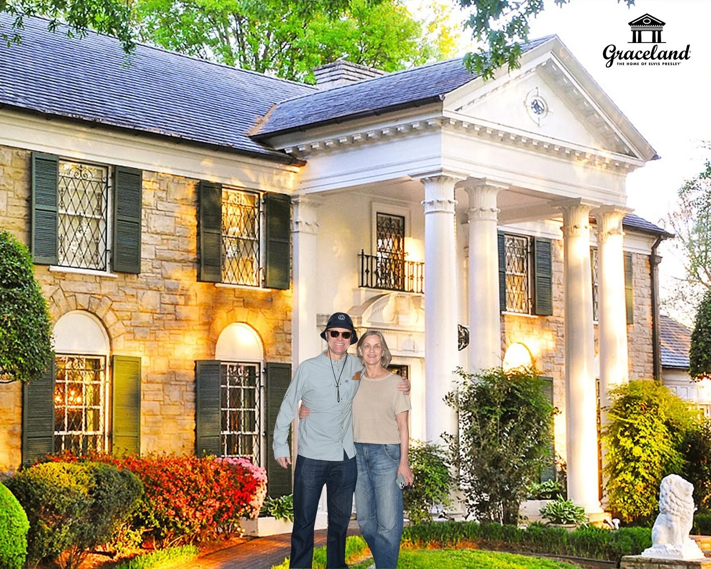 About ten days ago, Founder Bill and the First Lady of Optimism went to Memphis to visit Blue Sky alum John Daniel and his wife, Leslie, and see their remarkable Bluff City Pickleball. 

While there, they visited Graceland.  Unfortunately, it seems s