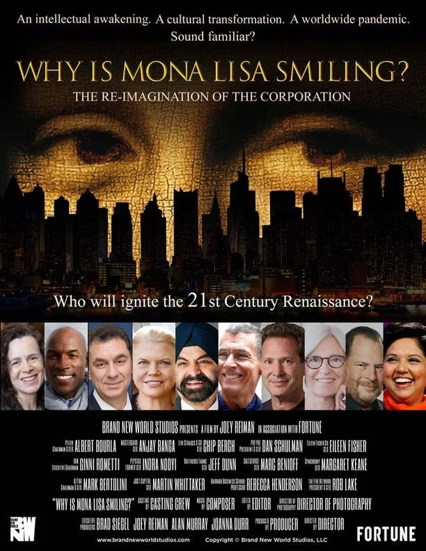 This week's 🟦Blue Sky guest Alan Murray is a producer of the documentary feature, "Why is Mona Lisa Smiling?: The Re-Imagination of the Corporation." 🎥

✅Check out the full episode to learn more about this terrific and optimistic film - a