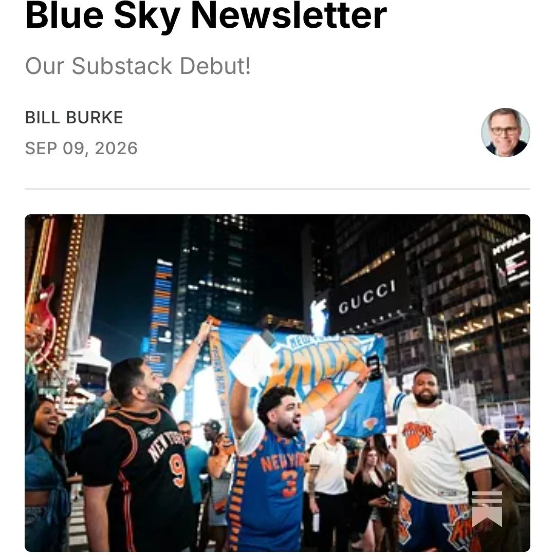 We took the plunge and started a Substack...first 🟦Blue Sky Newsletter out today.

Click the link in bio to sign up (it's free)!