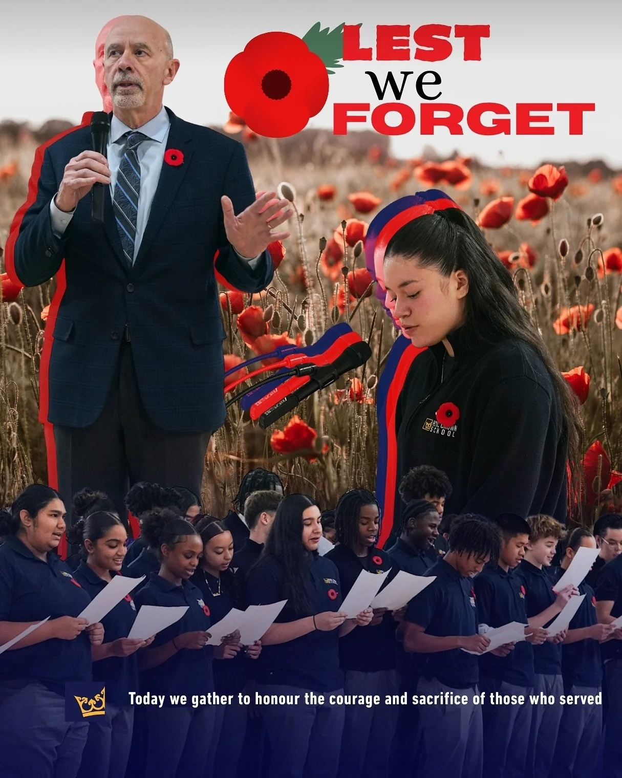 Today, our Royal Crown community came together for a meaningful Remembrance Day Assembly. We honoured the bravery, sacrifice, and service of those who fought for our freedom. We remember, we reflect, and we remain grateful.