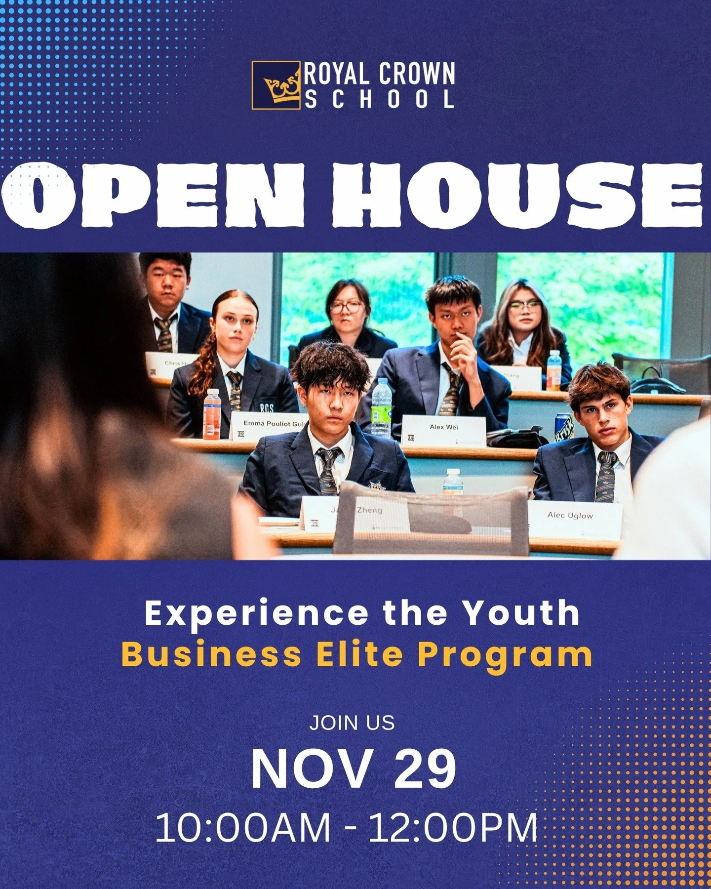 Join us on Nov 29th for Open House Registration and discover how to reach your full potential. Grade 7 to Grade 12

Are you ready to unlock your true potential and take the next big step toward success? 💼 Royal Crown School in Toronto invites you to