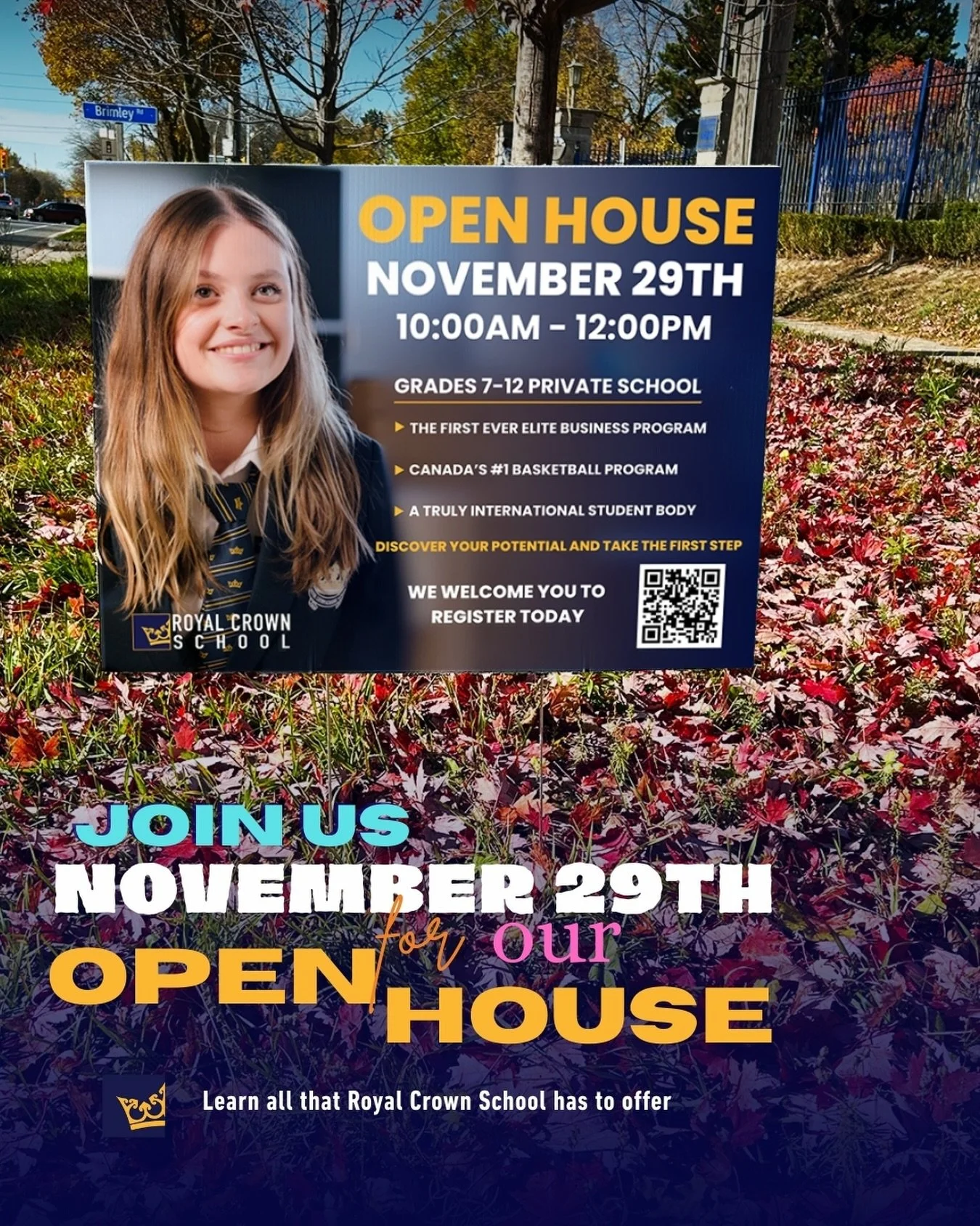 Your future starts here! Visit us this Saturday, November 29th for our Open House. Discover how Royal Crown School supports academic growth, athletic development, and character-building in a safe structured environment.