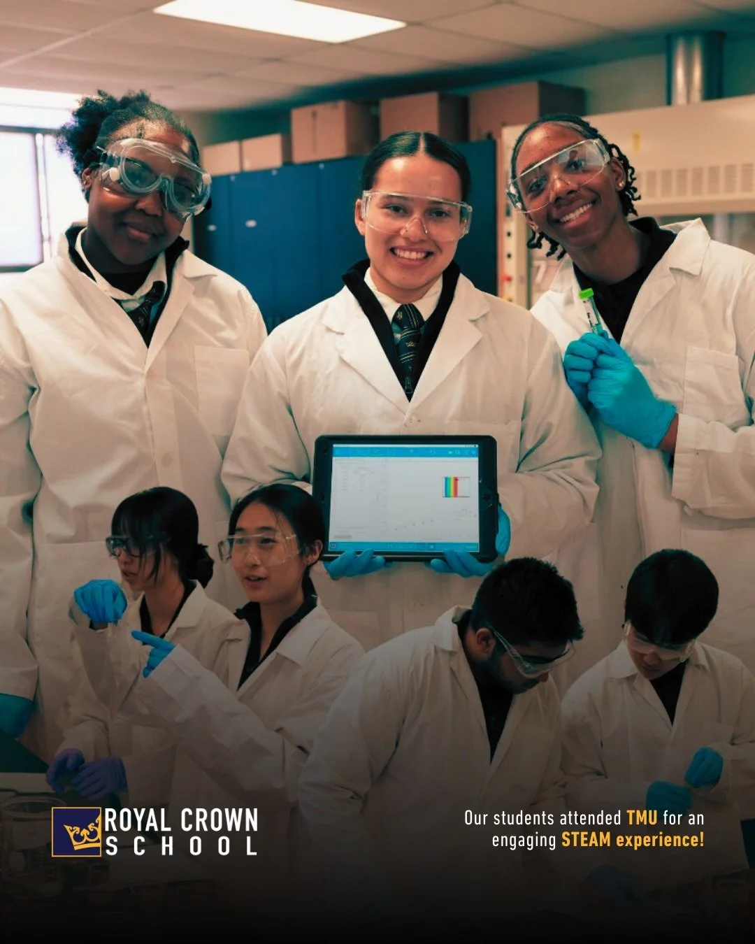 From theory to practice, our students explored science in action during their visit to TMU.👑

We&rsquo;re grateful to @torontomet for welcoming our students and providing such a meaningful experience!  #FutureReady #RealWorldSkills #RCSExperience #S