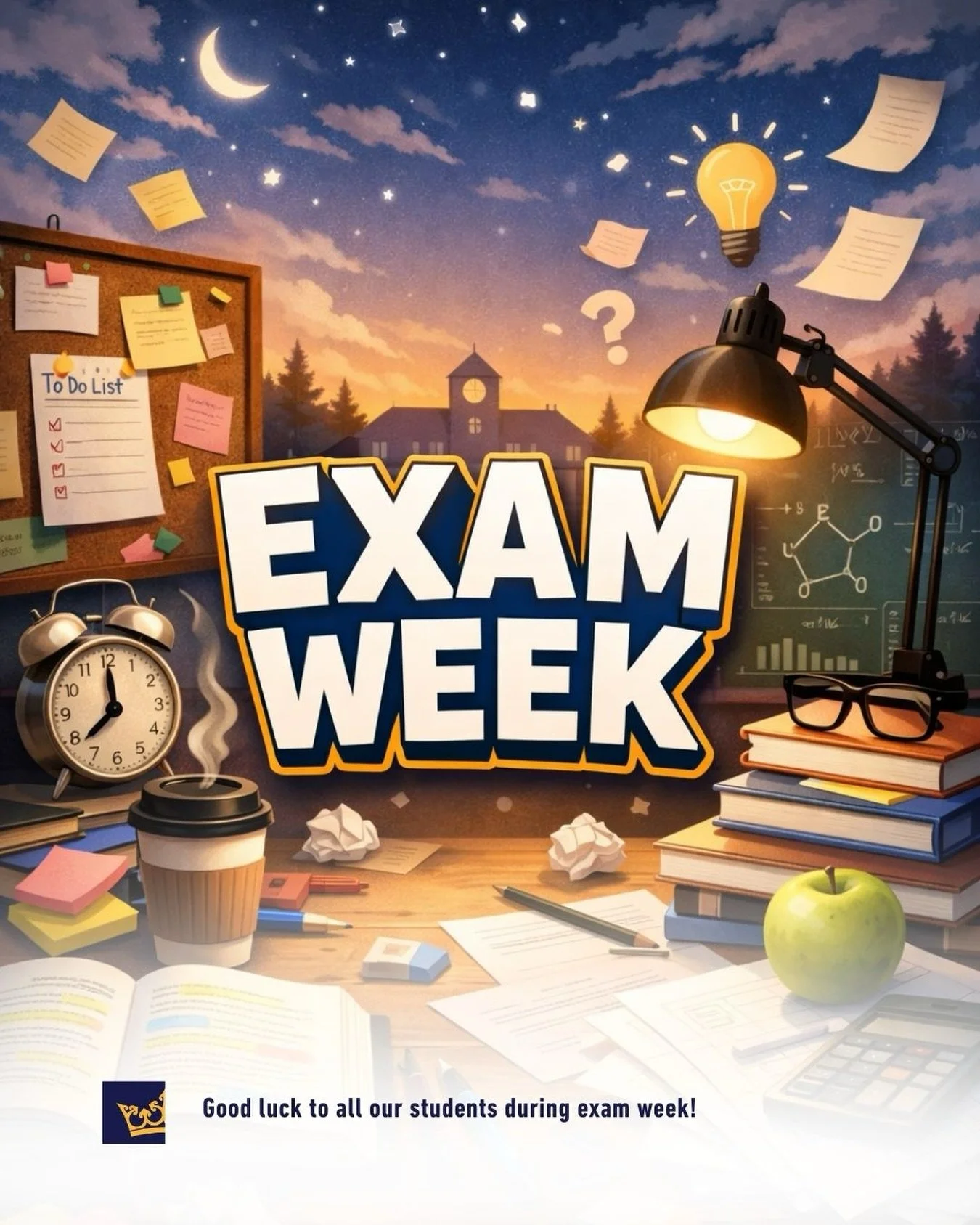 Good luck to all our students on your fina exams! Study hard, get ample rest and come prepared for success 📚✨