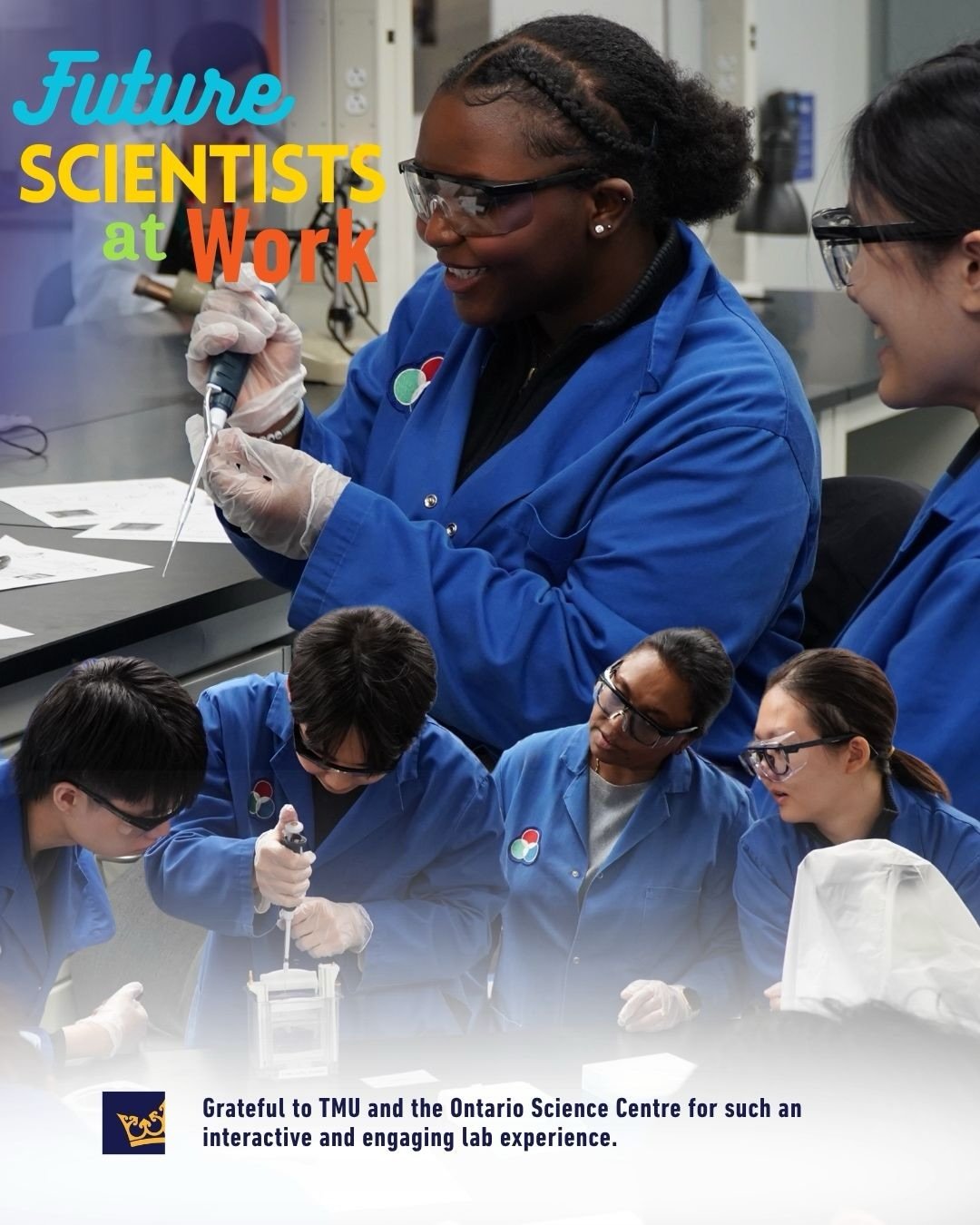 🔬🧬🥼Huge thank you to Toronto Metropolitan University and the Ontario Science Centre for an engaging and hands on lab experience. Our students had the opportunity to take part in a DNA experiment, diving into real scientific processes and concepts 