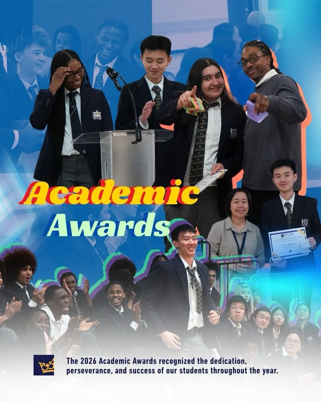 Congratulations to all Royal Crown School students on an outstanding year of academic excellence, growth, and achievement. The Academic Awards Ceremony celebrated the dedication and perseverance that continues to define our school community.