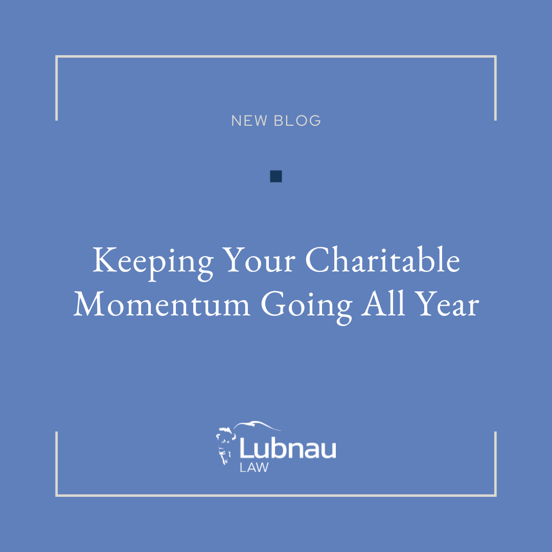Keep Your Charitable Momentum Going All Year