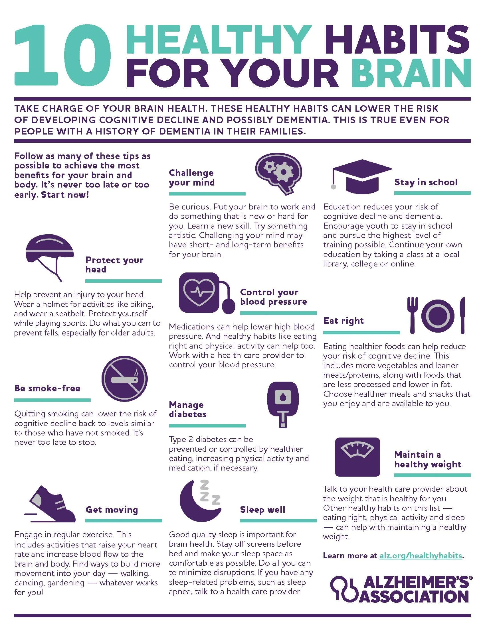 10 Healthy habits for your Brain!