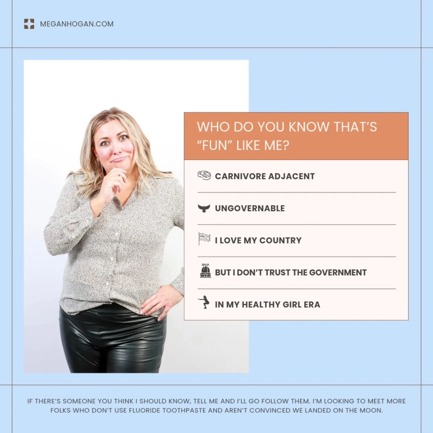 I'm over here tracking my menstrual cycle, making raw milk kefir, eating so much dang protein, and rucking with a weighted vest looking like a total dork. AND I WANT TO NERD OUT ABOUT THESE THINGS WITH YOU.

Pretend this is a dating profile and set m