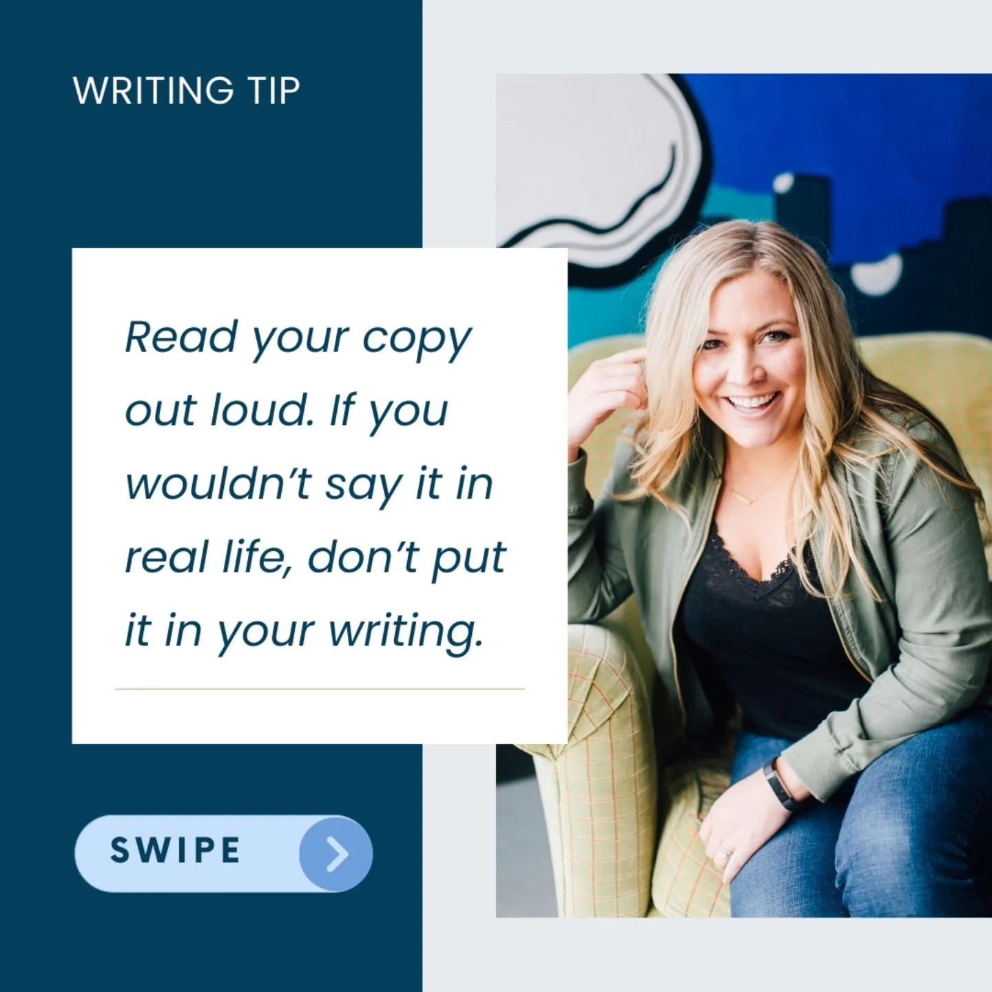 In my opinion, it's better to sound like you in your writing than to look &quot;professional.&quot;

No one wants to read stiff, boring, buttoned up copy. 

And that's exactly why I read everything I write out loud (yes, even this caption). It should