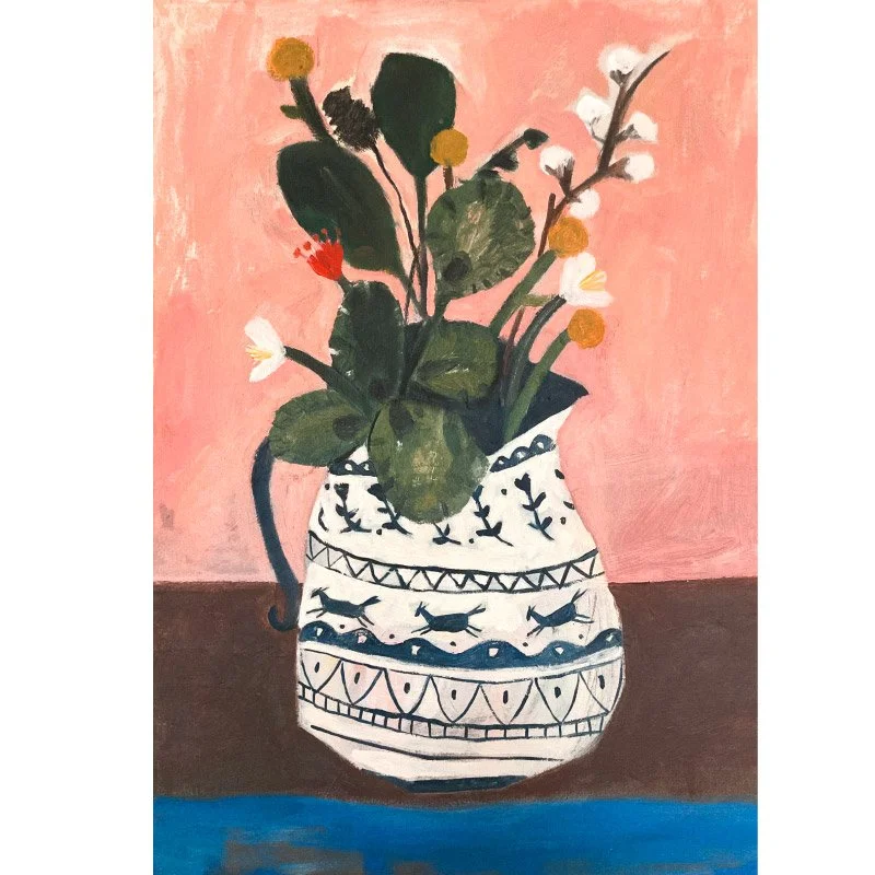 A3 Folk Vase Art Print