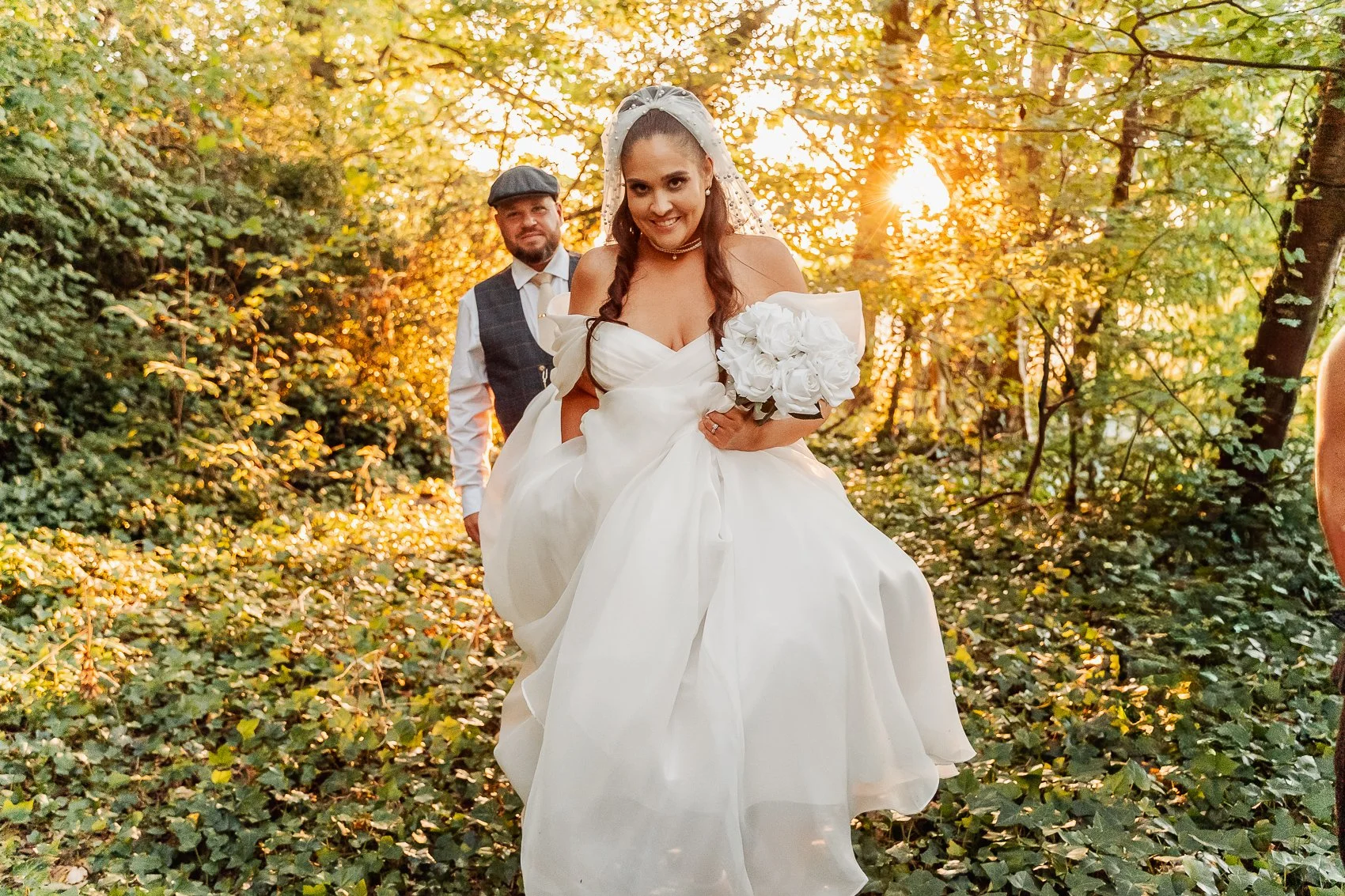 031-cadbury-house-wedding-bride-woodland-golden-hour.jpg