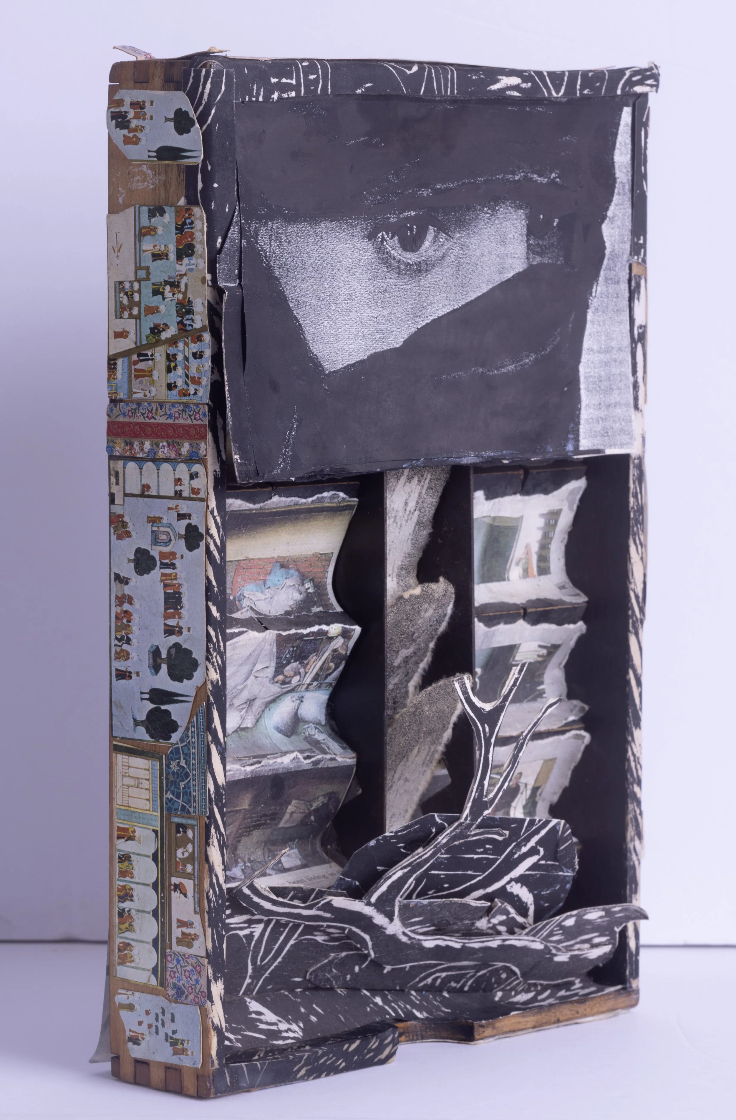 “Construction I”  (box with photograph of Arab woman)