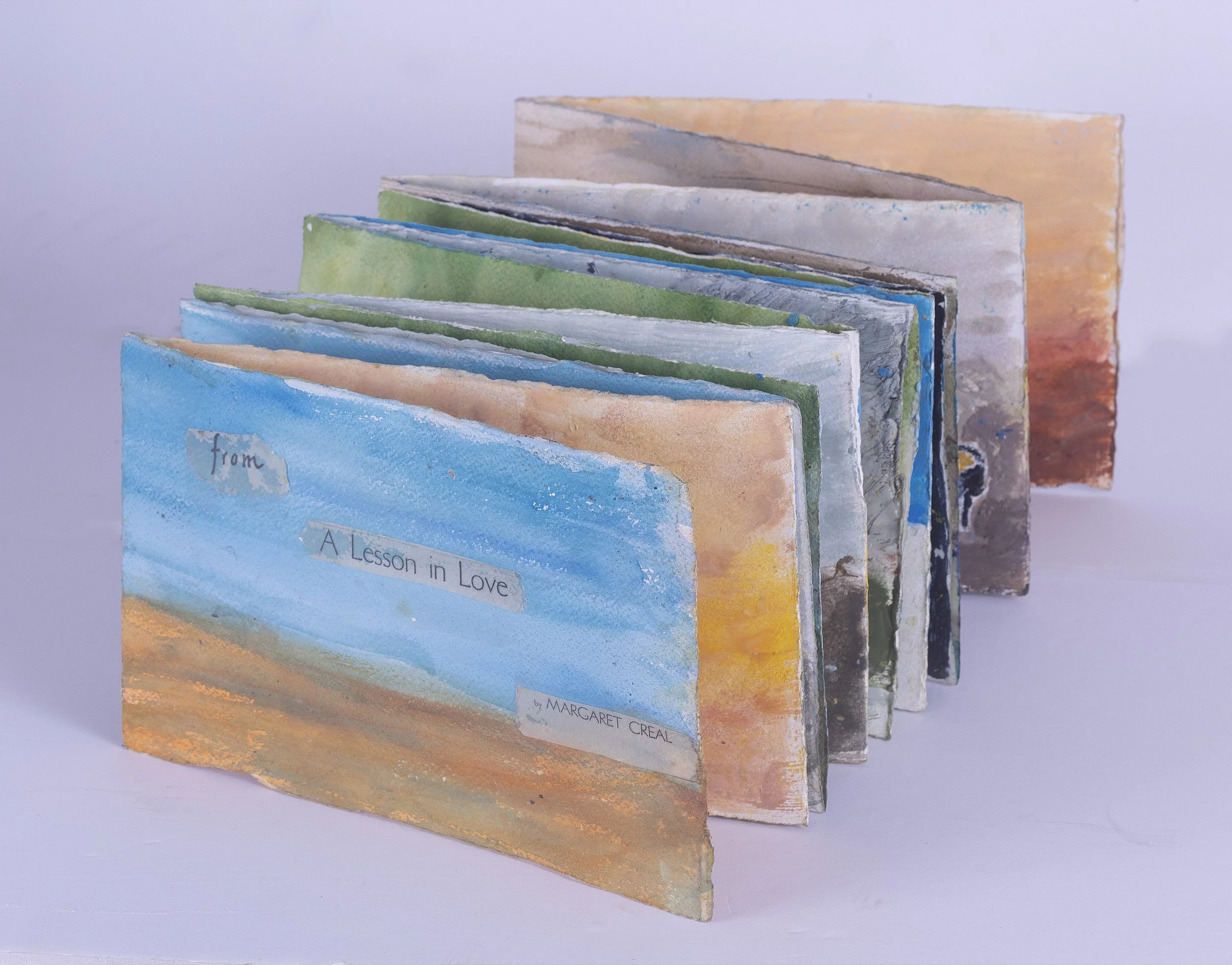 “A Lesson in Love, by Margaret Creal”, Encaustic, 6” x 9”