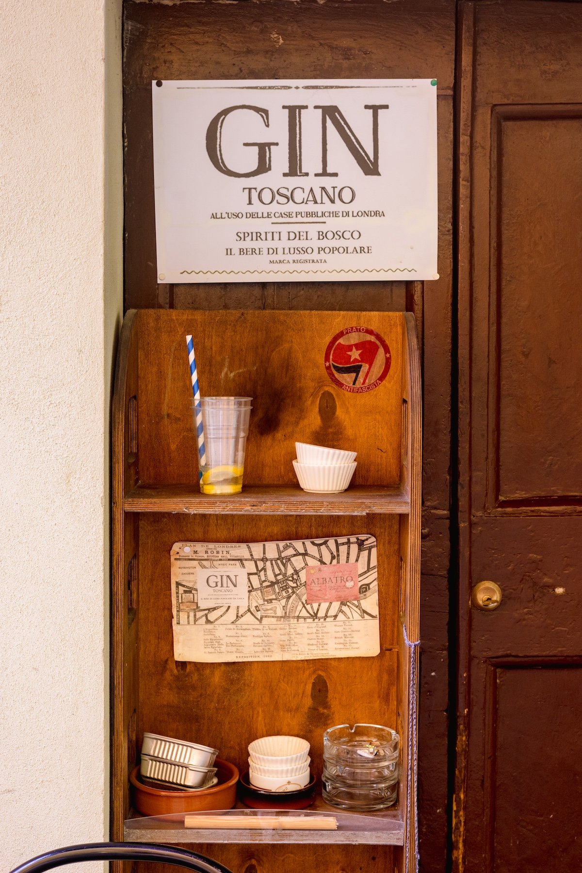 Bar Trash in Volterra, Italy