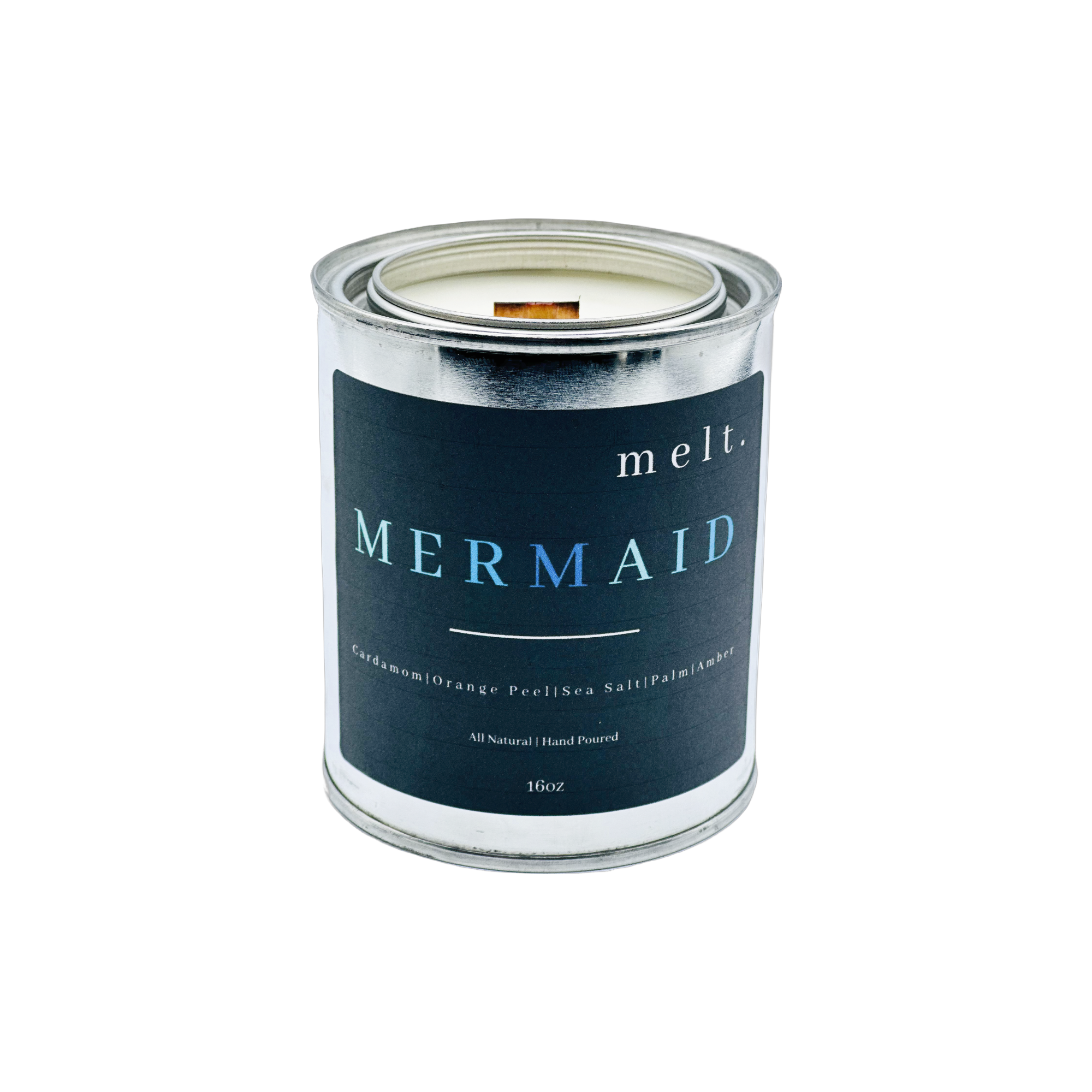 Mermaid candle by melt., embodying the mystical essence of the ocean’s allure.