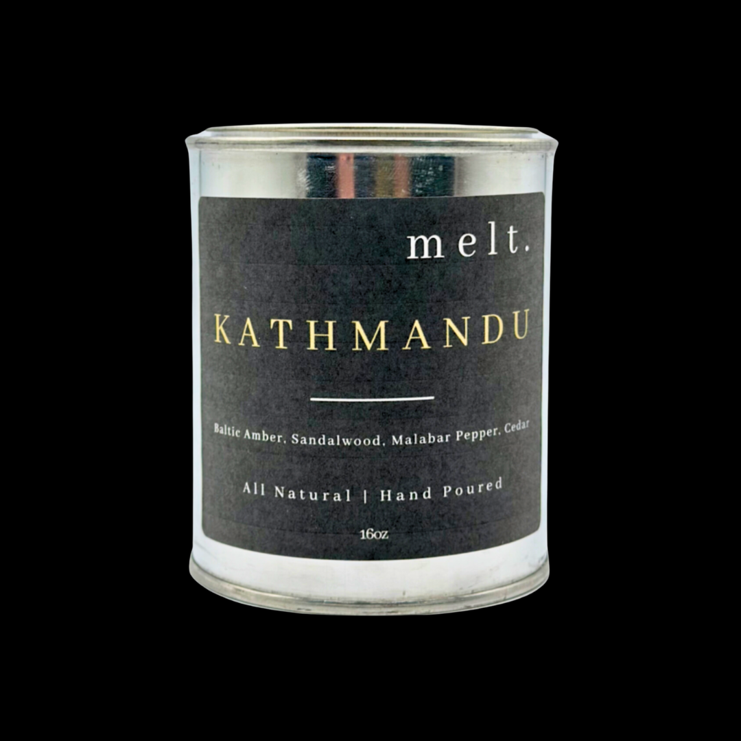 Kathmandu candle by melt., a journey of exotic tranquility encapsulated in a flame
