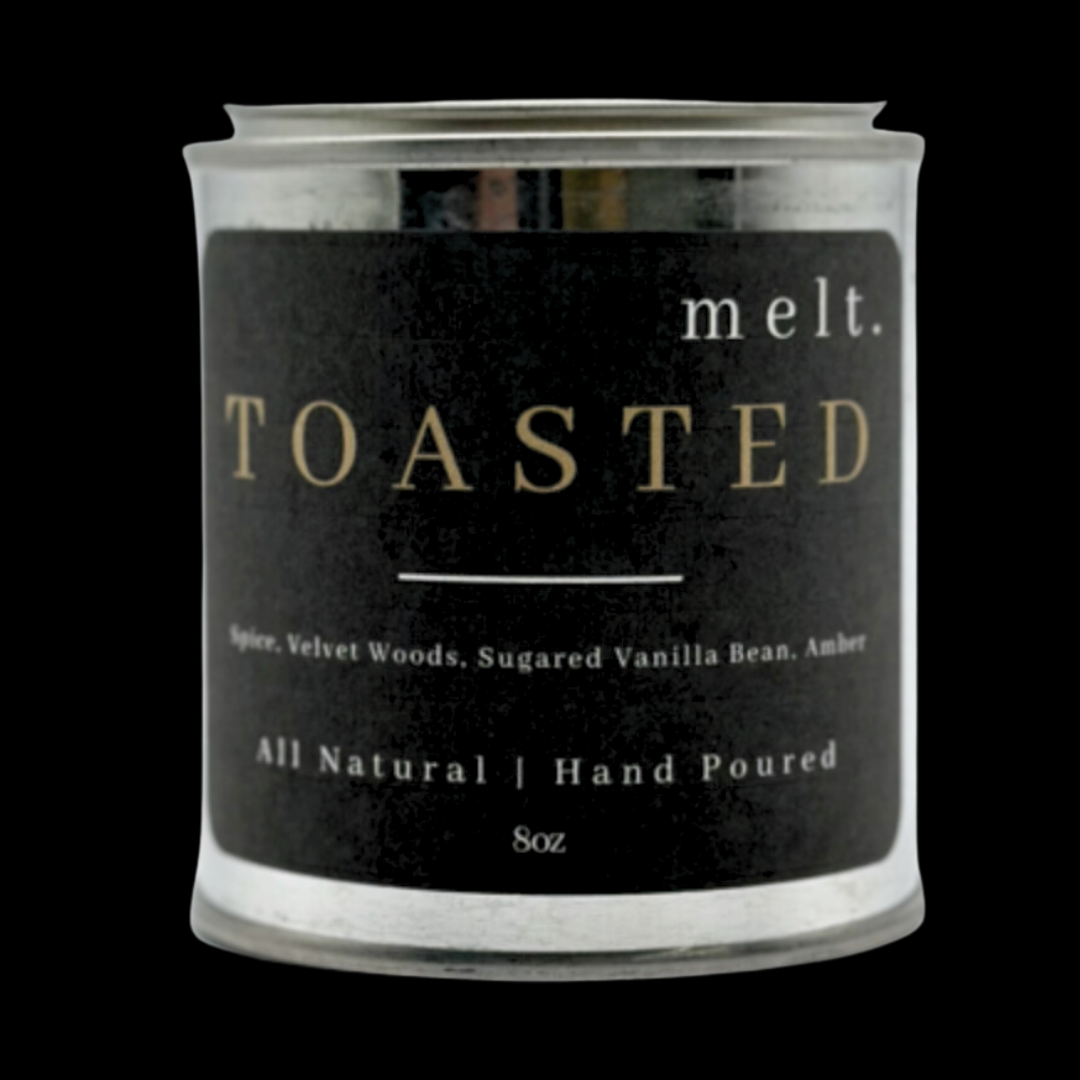 Toasted candle by melt., a luxurious embodiment of warmth and elegance.