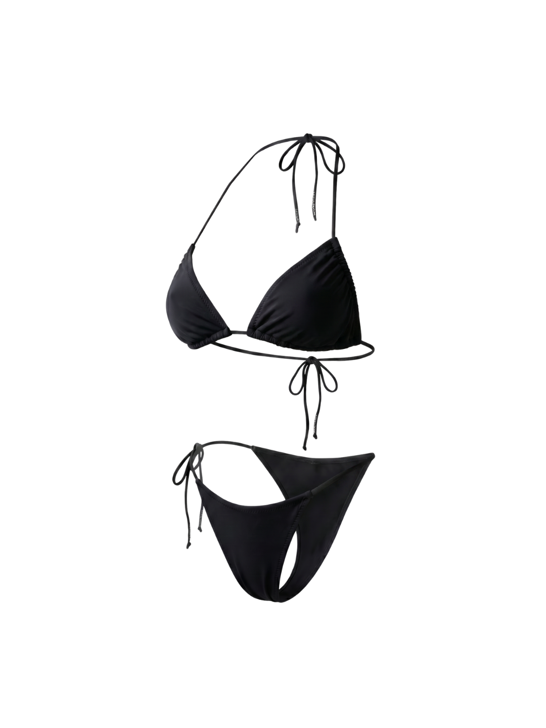 Azura triangle bikini set in black