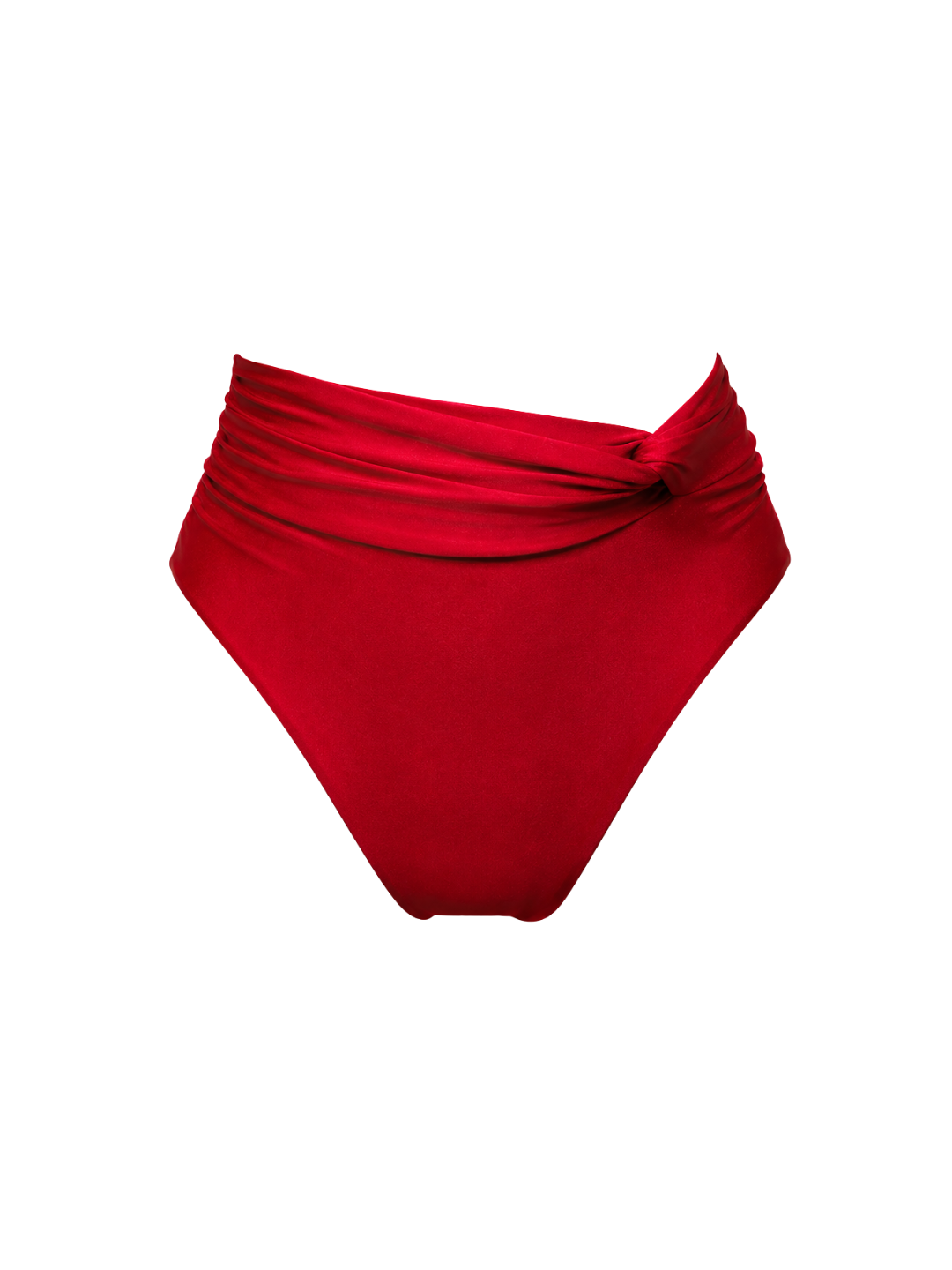 Calista High-Waist Twist Bottom In Red