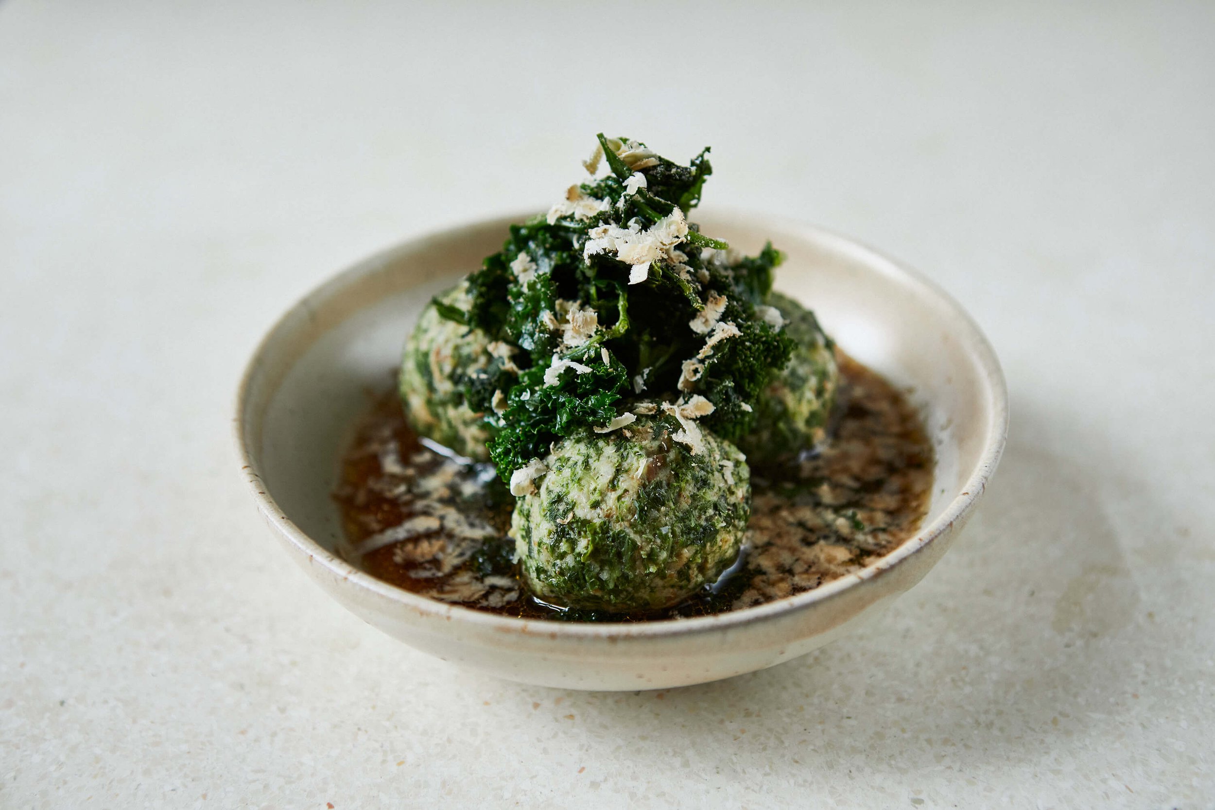 Hansi's menu | Dumplings, kale, Belper Knolle | OH, PANAMA