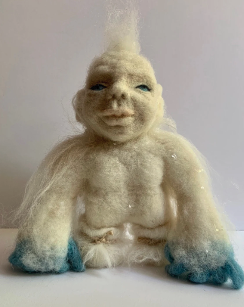 Felted Abominable Snowbaby