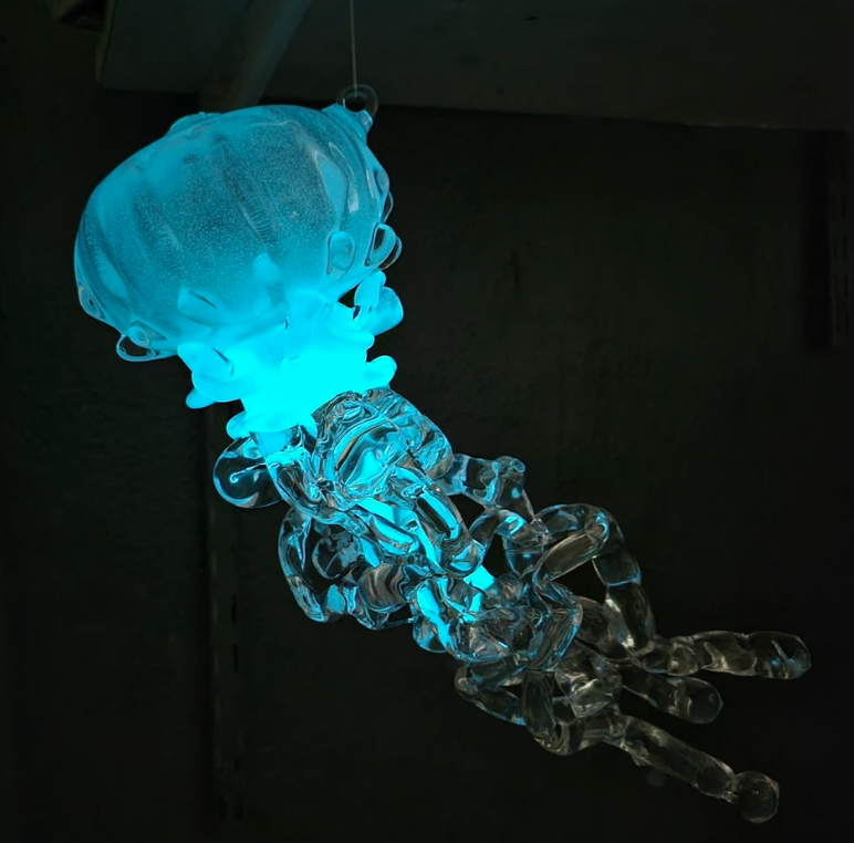Drifter (Aqua Glow in the Dark!) / Hand Blown Glass