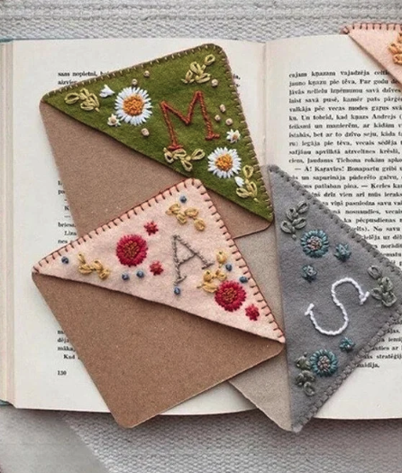 Personalized Embroidery Felt Bookmarks