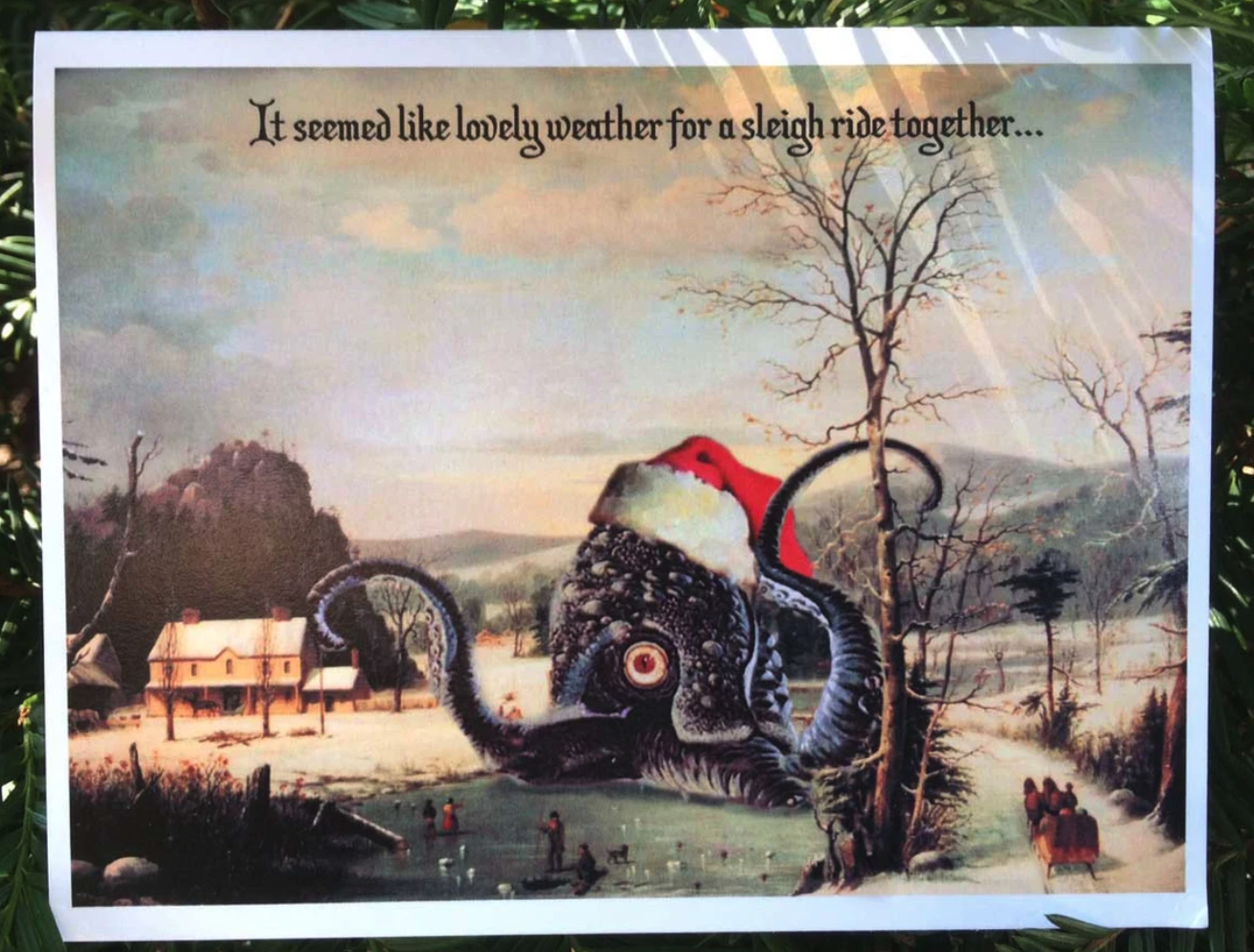 Sleigh Ride Monster Christmas Card