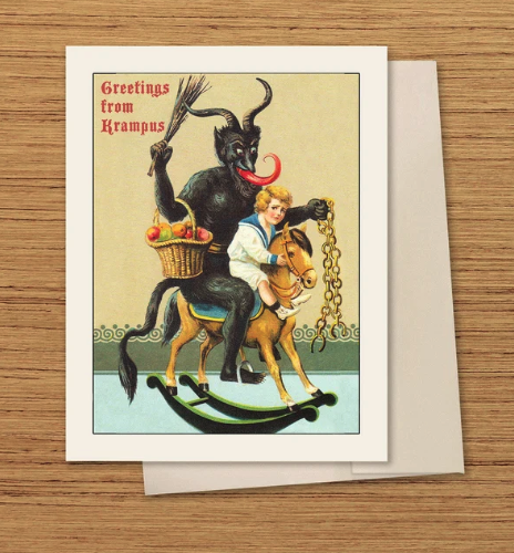 Christmas with Krampus, Weird Victorian Card
