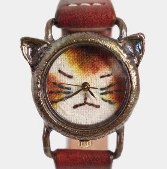 Vintage Retro Handcrafted Cat Watch