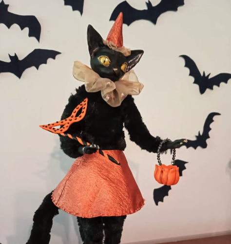 Black Cat Halloween Doll