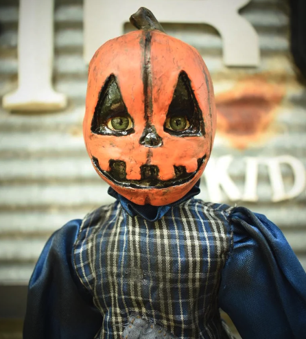 Pumpkin Head Halloween Doll