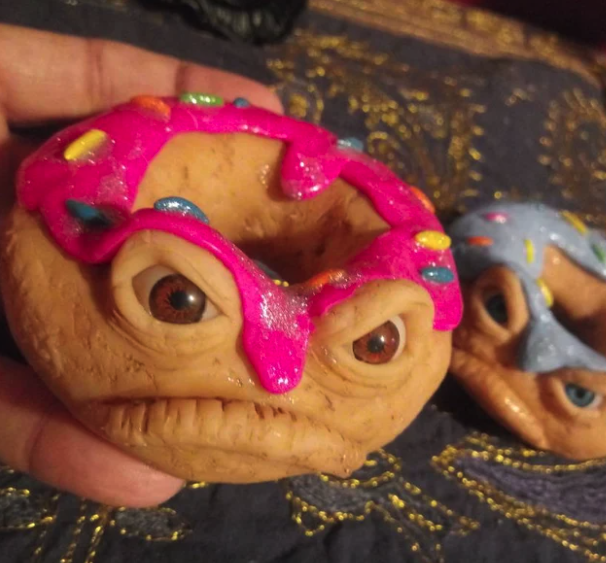 Grumpy Donut Sculpture