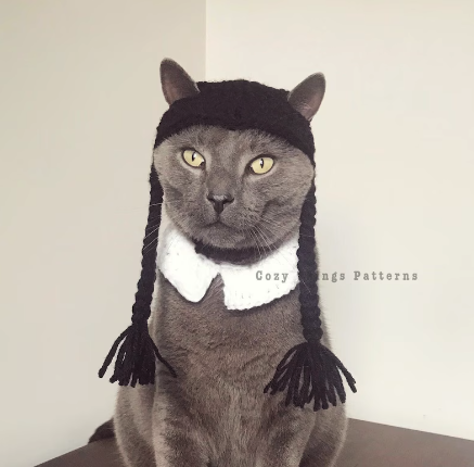 Wig Hat and White Collar