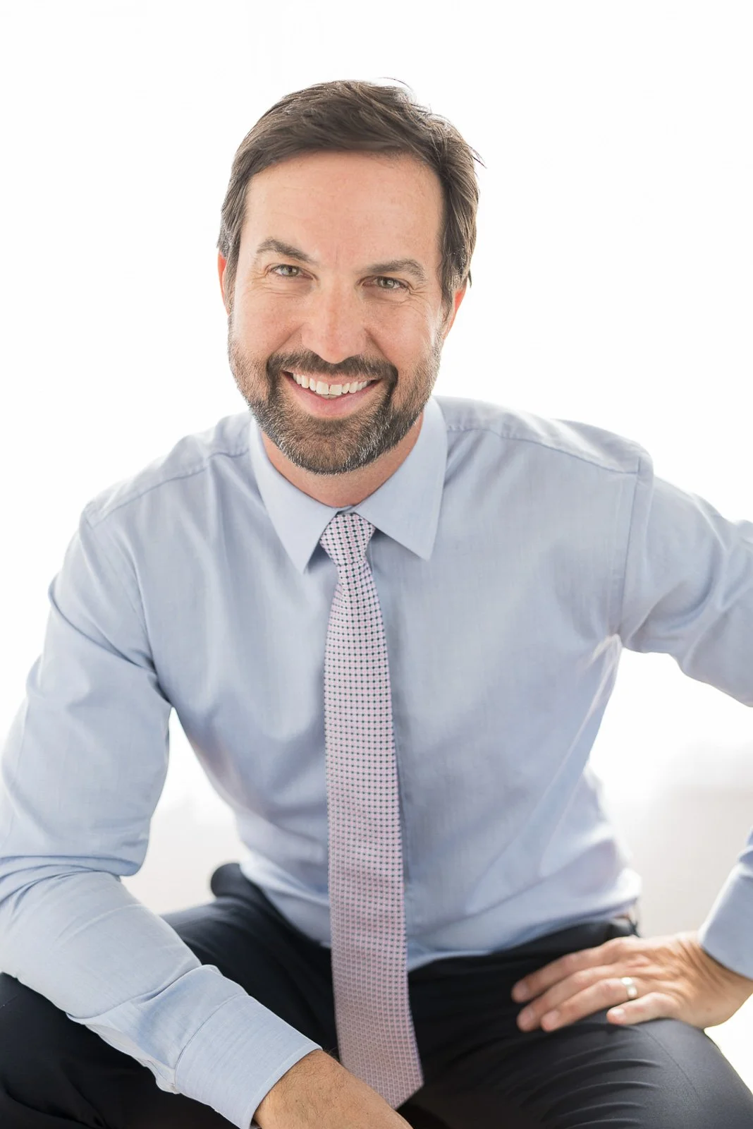 businessman in beard and smile