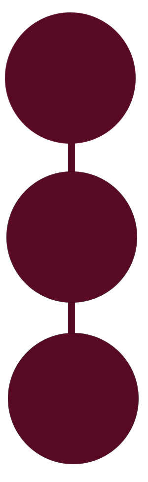 3 dots connected by a line