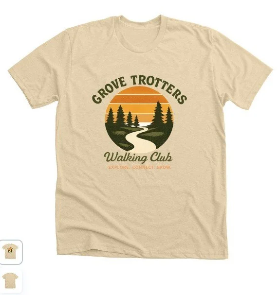 Grove Trotters Walking Club shirt with logo