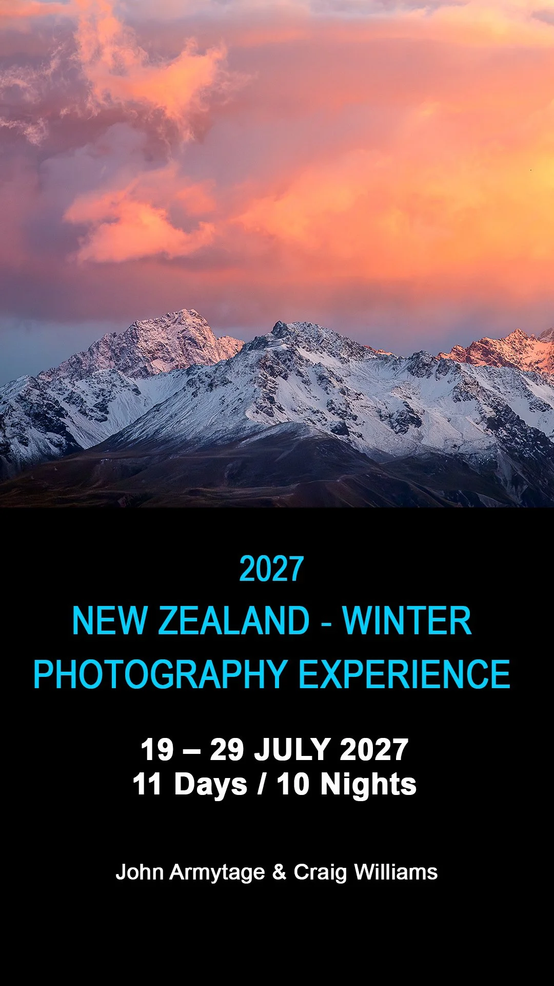 NEW ZEALAND – WINTER & CULINARY PHOTOGRAPHY WORKSHOP 2027