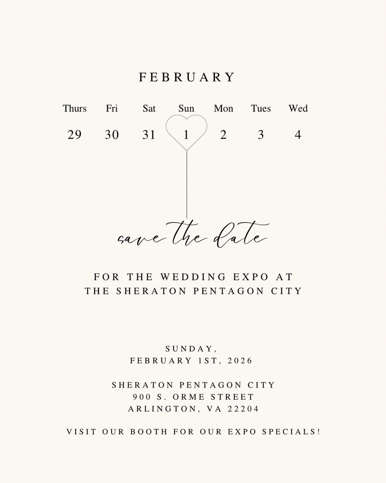 Calling All DMV Couples! You&rsquo;re up next. Save the Date for February 1st and come meet us at The Sheraton Petagon City. We want to hear all about your wedding plans but most importantly, ease the stress and overwhelm that comes with wedding plan