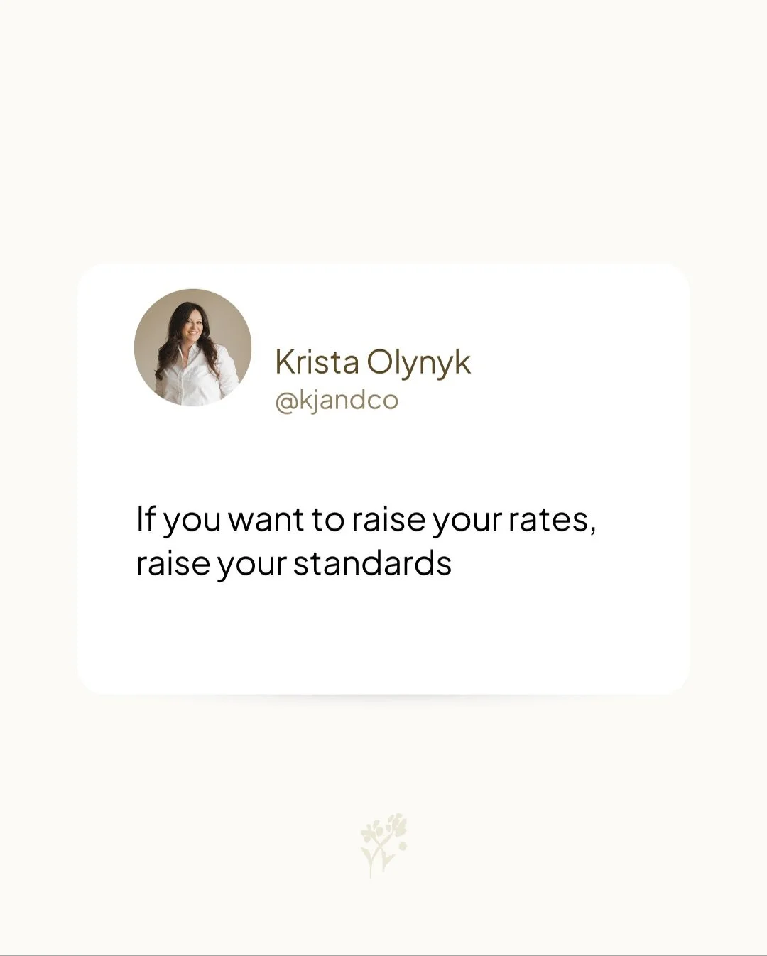 You have to raise more than just your prices. ⁠
⁠
These reminders are your nudge to elevate your whole client experience &mdash; the way you show up, communicate, and position your value.⁠
⁠
Small shifts add up. And the right clients feel the differe