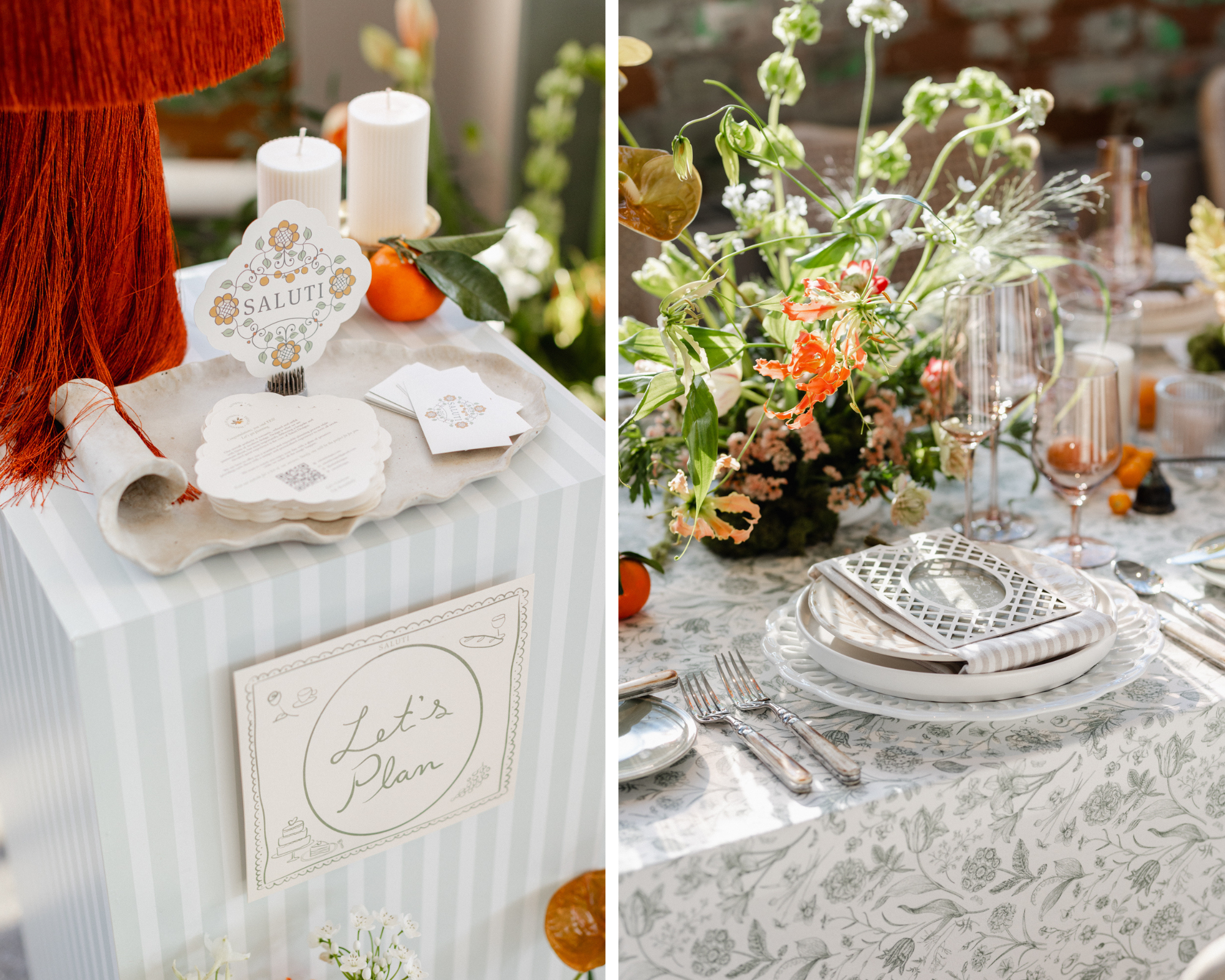 details in wedding planner's booth at Wed Well Showcase expo