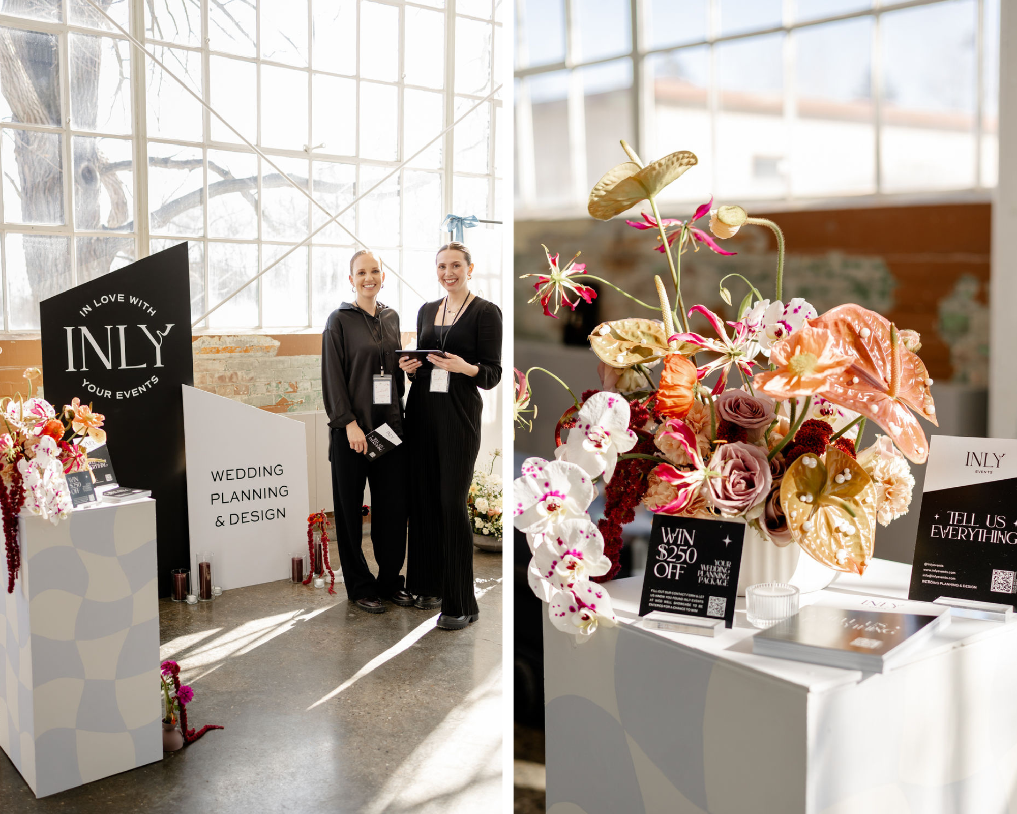 wedding planner Inly Events in her booth at Wed Well Showcase