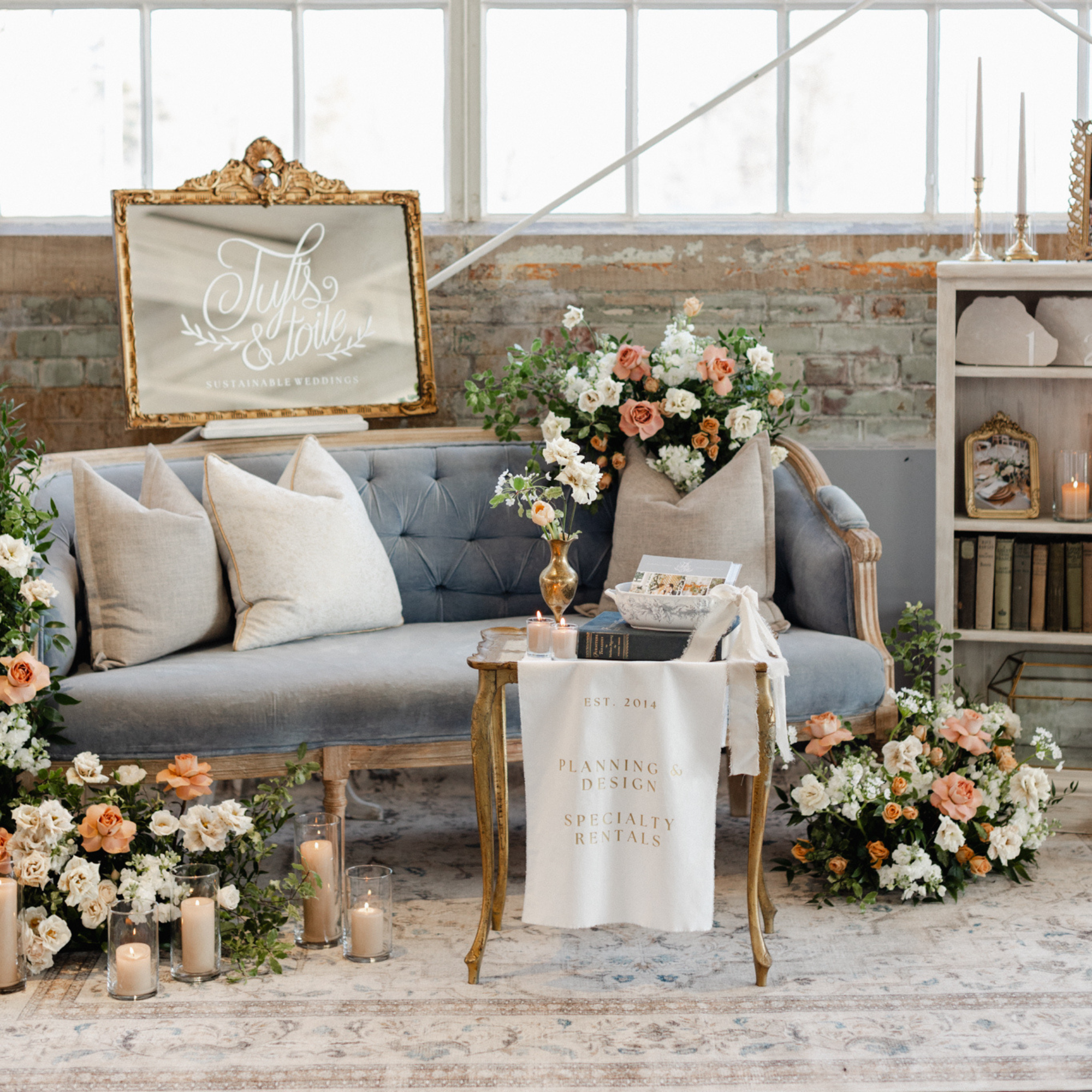 wedding expo booth design for wedding planner and specialty rentals